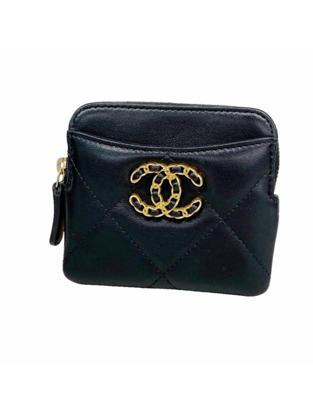 Chanel Coin Purse Chanel 19 Lambskin Black Gold